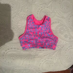 The Chestee Pink and Blue Sports Bra
